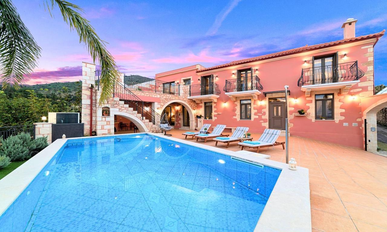 Steve Kois Villa Heated Pool Chrissi Akti Chania Exterior foto