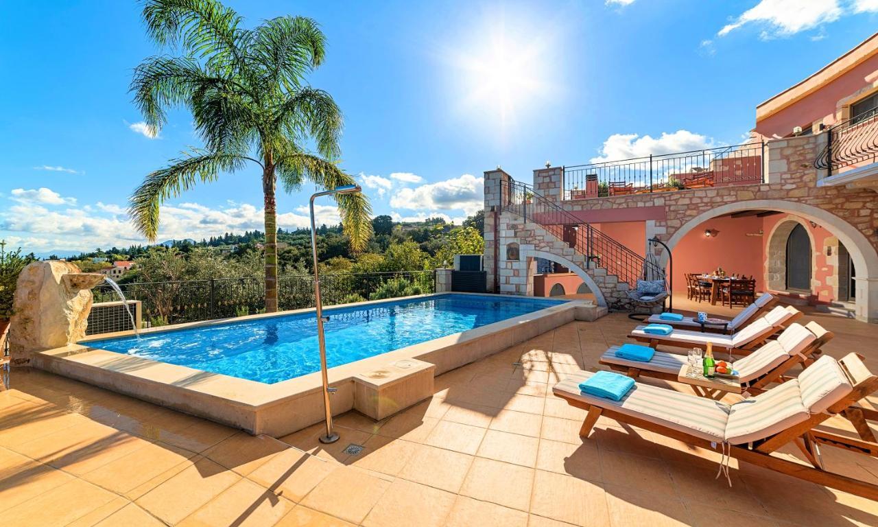 Steve Kois Villa Heated Pool Chrissi Akti Chania Exterior foto